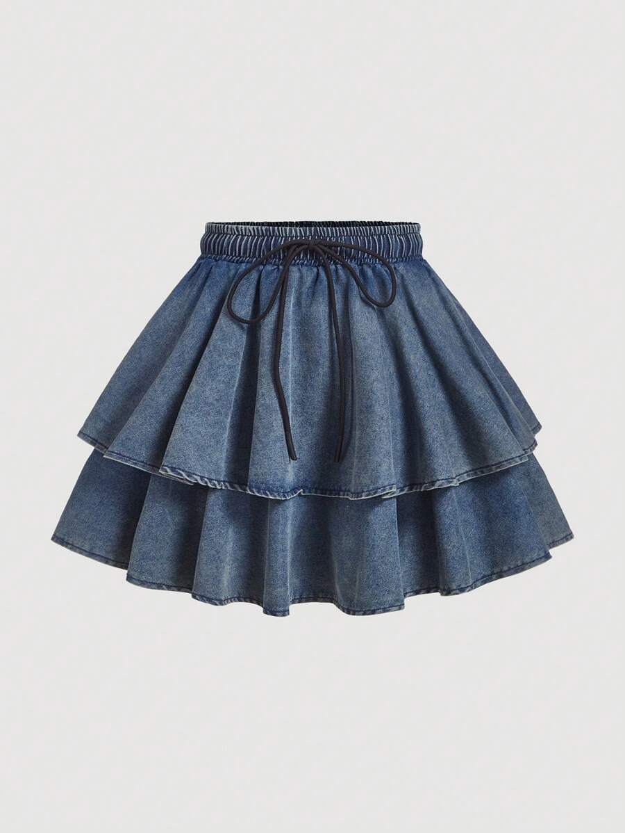TRENDYOL Damen Denim Mini-Rock A-Linie – Aus 100 % Baumwolle, Vielseitig Für Casual Looks