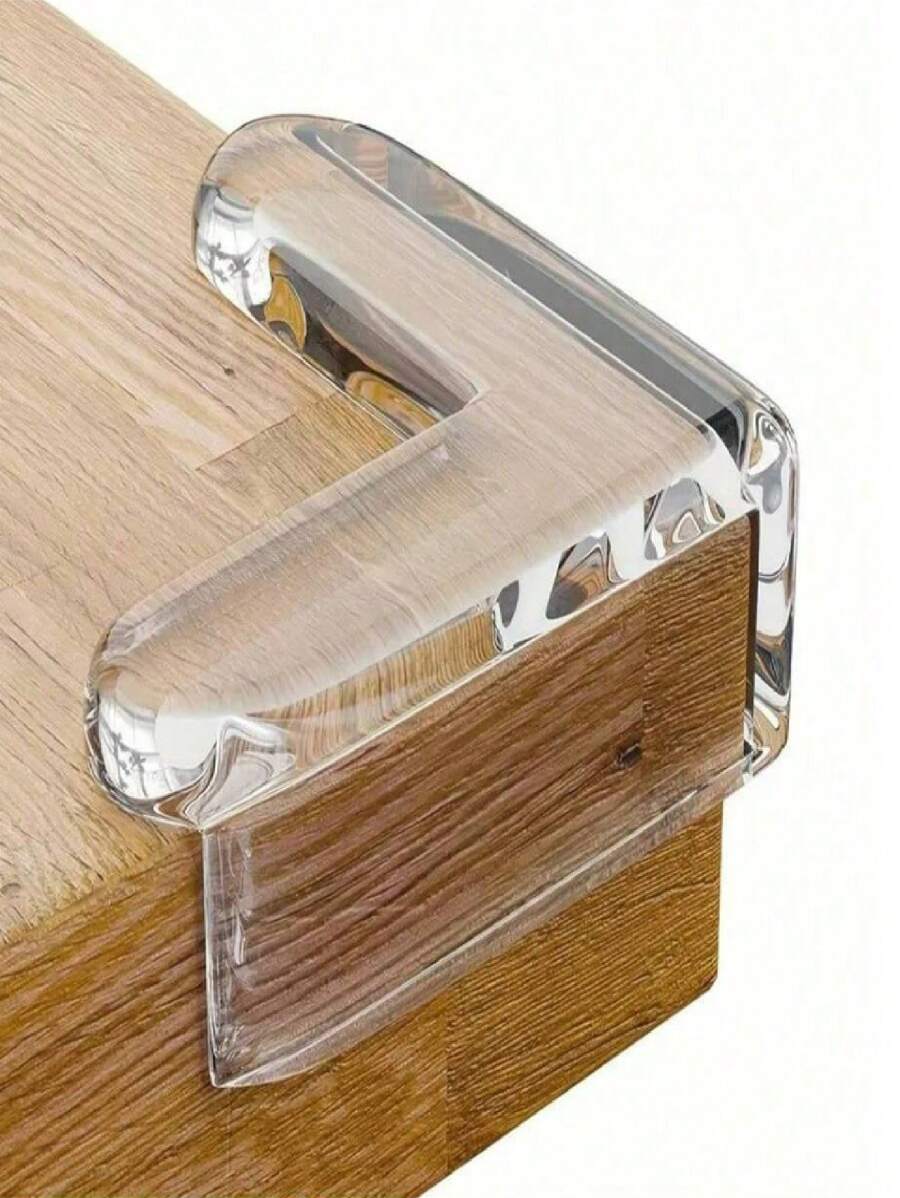 4/8/12/16 Pcs Clear Baby Proofing Corner Guards Heavy Duty Furniture Edge Protectors For Sharp Corners & Table Edges Self-Adhesive Anti-Collision Bumpers, Elderly Fall Prevention Transparent Home Protection For Glass Tables, Cabinets, Fireplaces Essential Nursery & Household Kit (Easy Install, No Residue) - White - View 1