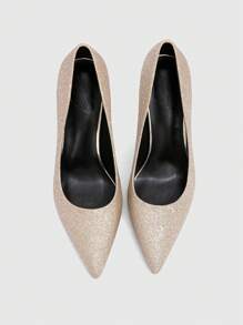 CUCCOO SZL Pointed Toe Slim High Heel Fashionable Sparkling Stylish Formal Party Office Wear High Heels For Women Valentine's Day - Gold - View 1