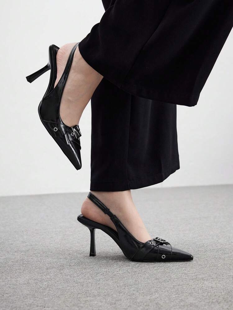 CUCCOO BIZCHIC Women's Basic Plain Pointed Toe Stiletto Heels Pumps