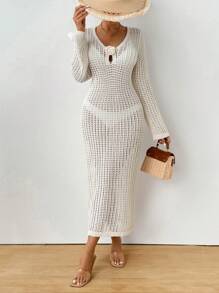 Women's 3D Floral Elegant Chiffon Coverup Dress For Summer Vacation