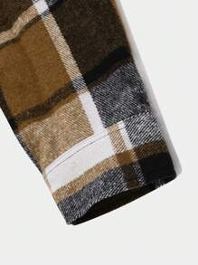 Calvornis Camicia casual a maniche lunghe con bottoni e stampa a quadri, per uomo taglia over, adatta per uscire