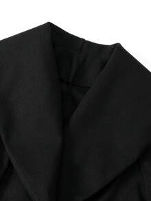 女式纯色长翻领双排扣休闲风衣，秋季