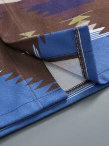 Manfinity Homme Herren locker sitzender karierter Übergangsmantel mit Taschen und Patches ohne T-Shirt, bunter lässiger Mantel für Ausgang, als Geschenk für Freunde, Ehemann, Freund