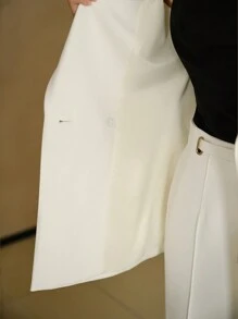 MOTF STUDIO PEAK COLLAR CONTRAST BOW WAIST BELTED BLAZER, NEW YEAR