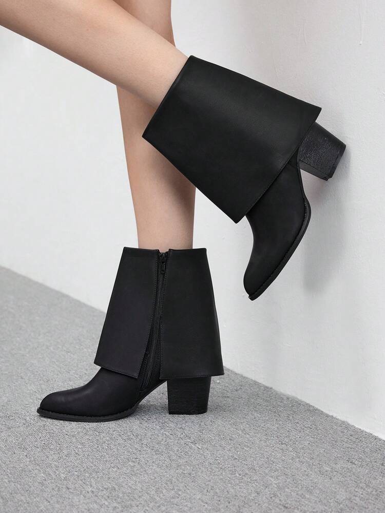 CUCCOO BIZCHIC Women's Fashion Versatile Chunky Heel Ankle Boots For Christmas And New Year Holiday