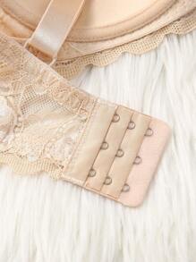 Romantic Lace Patchwork Push-Up Supportive Plus Size Bra Set, 2pcs - Multicolor - View 6