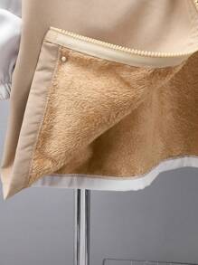 SHEIN Teen Boys 2pcs Casual Versatile Cozy Warm Colorblock Padded Lining And Plush Hat Woven Jacket Plus Knit Patch Pocket Sweatpants Two-Piece Set Homecoming; Renaissance; Fall Outfits; Teen Boy Clothes; ; Airport; Cocktail Party; Autumn/Winter - Multicolor - View 4