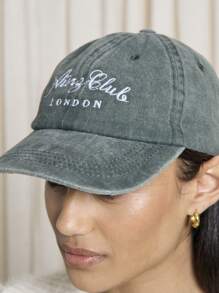 AiiRZ 酸洗图案印花棒球帽 - 綠色 - 查看 2