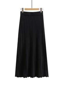 Franclia 2pcs/Set Women Contrast Color Loose Elegant Suit, Autumn Knit Sweater Top And Skirt Sets