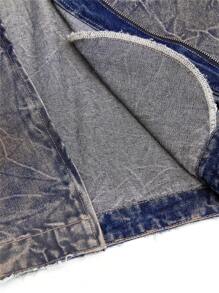 NEON BLANC Men's Retro Washed Denim Long Sleeve Jacket
