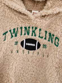 Cozy Pixies 2 Stücke/Set für Baby-Mädchen, doppelseitiger Fleece-Kapuzenpullover mit Buchstaben Muster und Leggings - Verschiedenfarbig - Übersicht 7