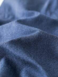 PrepCrw Young Boys' School Style Elastic Waist Blue Woven Pants, Autumn/Winter - Blue - View 4