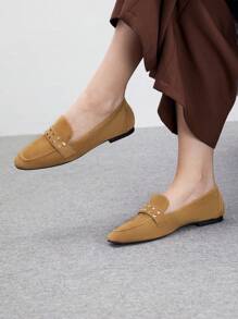 CUCCOO BIZCHIC New Slip-On Flat Loafers, Suitable For Party And Daily Commute, Women Fashion Casual Shoes Fall - Brown - View 4