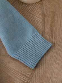 Cardigan colorblock per bambino - design a contrasto di colore blu e blu chiaro/beige, unico e alla moda, maglione lavorato a maglia con bottoni per indossare facilmente, adatto per vari climi, maglione retrò per bambino in stile autunnale/invernale, cardigan in maglia morbido e confortevole, con design casual in stile francese e nordico, adatto per uso domestico, quotidiano, viaggio e ritorno a scuola, tessuto caldo e morbido. Cardigan per bambino