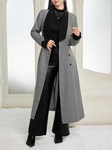 Modelyn Women's Elegant Patchwork Contrast Color Skinny Pants Fall Cloth For Women - Black - View 5