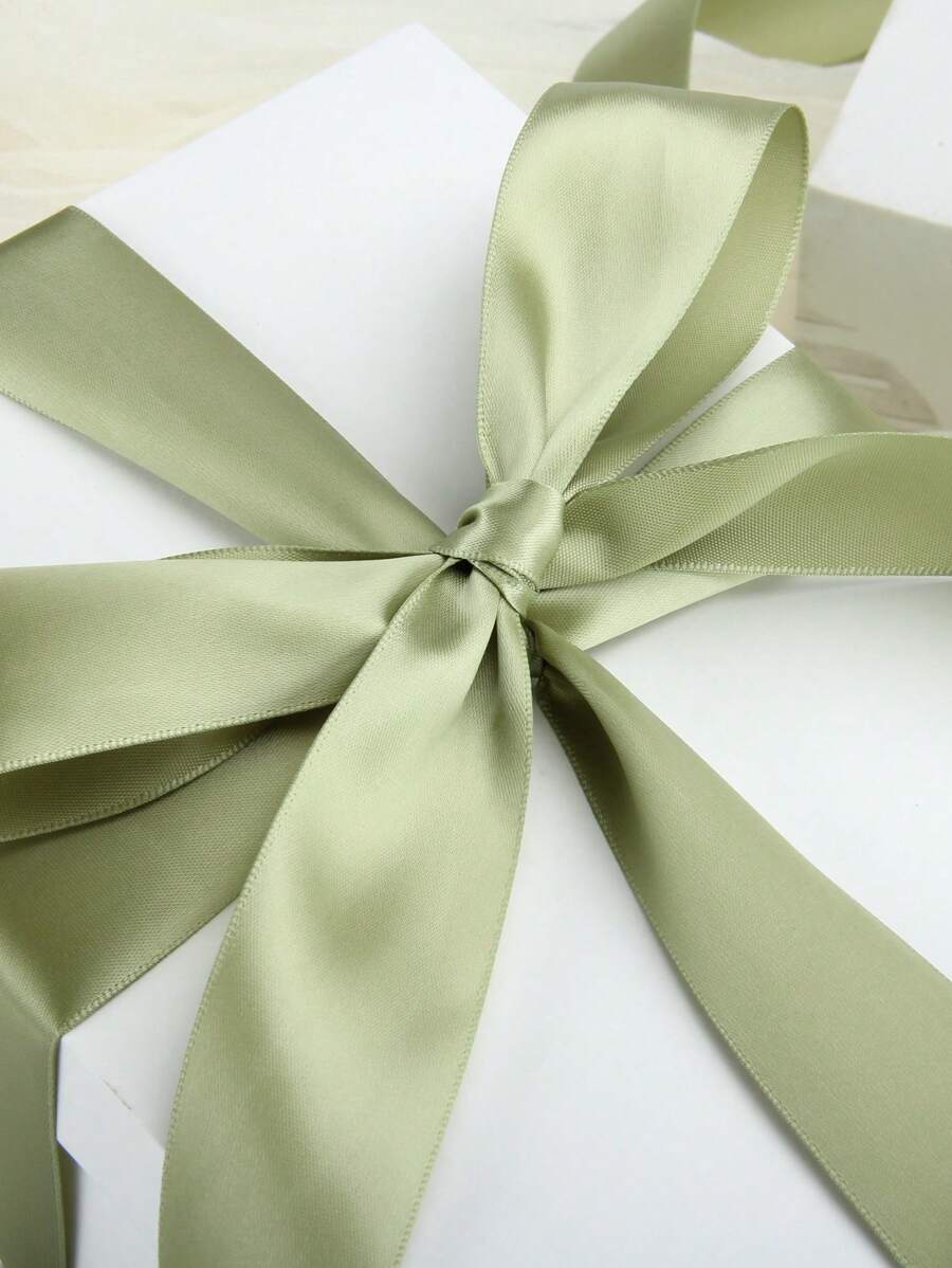 1 Rolle olivgrünes Polyesterband, Blumen Geschenkverpackung, handgefertigte DIY Schleife, Hochzeitsfeier Dekorationsband