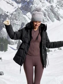 In My Nature 2024秋冬新款羽绒棉衣女情侣学生冬季加厚棉袄宽松 - 黑色 - 查看 6