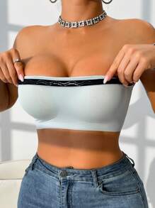 无缝、无肩带、抹胸、简约、防滑、支撑、舒适、贴身女士胸罩 - 彩色 - 查看 6