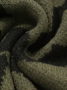 DAZY 女士宽松圆领豹纹套头毛衣 - 彩色 - 查看 8