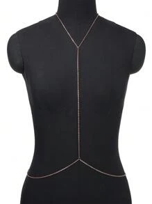 玫瑰金金属链条装饰身体链