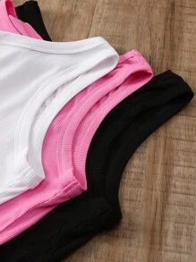 INAWLY 女士星形字母和五角星刺绣圆领背心图案 T 恤女士上衣 - 彩色 - 查看 6