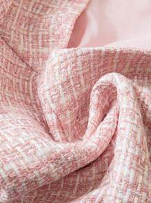 Flirla Váy dài tay thanh lịch cổ tròn chữ A vải tuýt cỡ lớn cho nữ, thích hợp cho ngày lễ tình nhân, mùa xuân/thu, mùa đông - Hồng - Xem 3