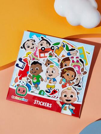 CoComelon X SHEIN Paquete de 64 pegatinas con patrones de dibujos animados