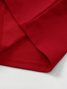 ROMWE MEN Street Life Camiseta casual de manga larga con cuello redondo y estampado gráfico para fitness y deportes para hombres - Rojo - Ver 6