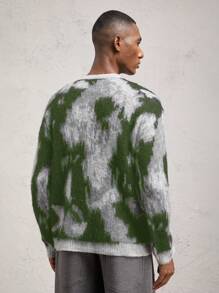 AKNOTIC Business Casual Men's Loose Drop Shoulder Crew Neck Long Sleeve Knit Sweater, For Fall Winter - Multicolor - View 5