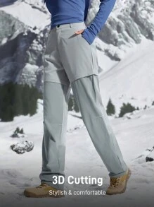 In My Nature 户外徒步露营通勤可变式二合一女式裤子 - 灰色 - 查看 3