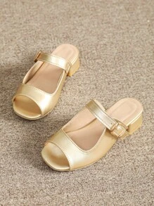 Gold Sandals For Teenage Girls, Children, Toddler Girls, Girls High Heel Sandals