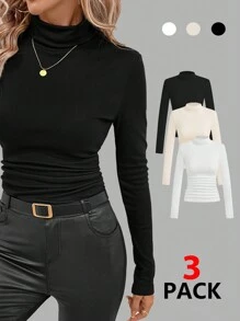 SHEIN Clasi Plus Size Plain T-Shirt, Simple Fashion Casual Everyday Wear