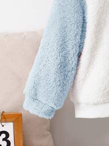 SHEIN Áo nỉ dài tay thêu lông dễ thương cho bé gái mùa thu/đông - Nhiều màu - Xem 3