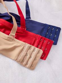 3 piezas Sujetadores con aros de unicolor, con soporte y ultra suaves de copa completa - Multicolor - Ver 4