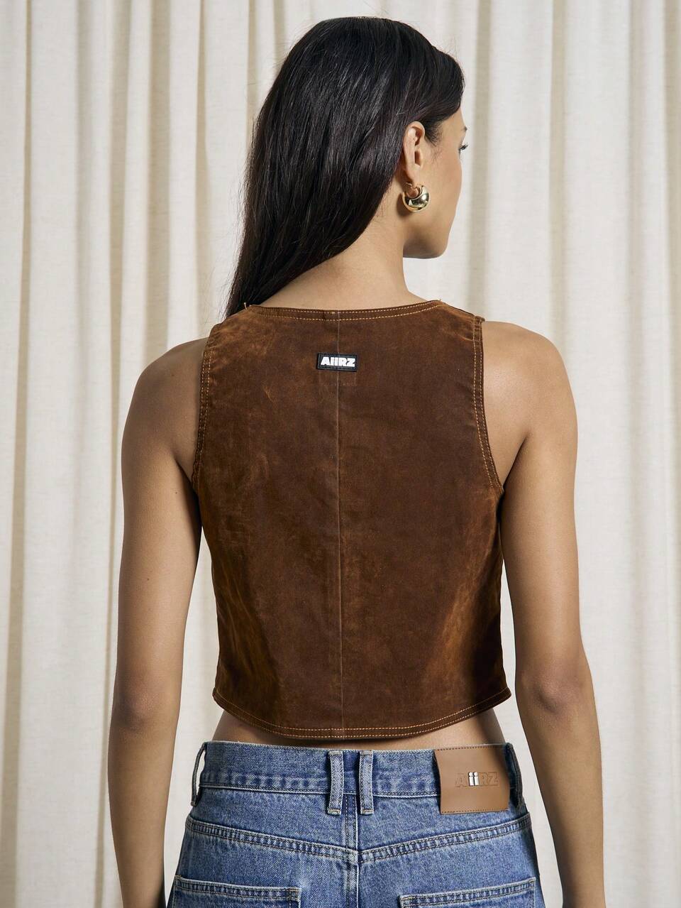 AiiRZ Designer Western Cropped Fitted Three Button Jackets