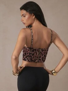 Hauture Leopard Print Tight Sexy Sleeveless Camisole