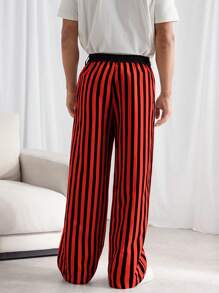 Manfinity INSISELF 1 pezzo Pantaloni casual da uomo a vita media, lavorati a maglia, con gamba ampia e dritta, adatti per uso quotidiano