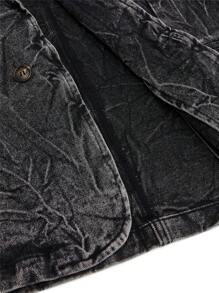 NEON BLANC Chaqueta de calle de doble botonadura de mezclilla para hombres