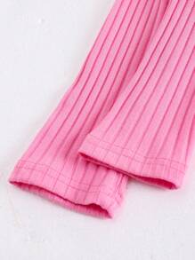 Bộ 3 áo len dài tay kẻ caro cổ lông cừu và quần dài ấm áp mùa đông cho bé gái - Hồng - Xem 4