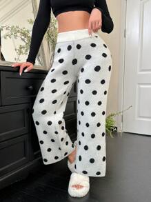 Zolique 1 条女式针织裤，黑白图案，长款，性感时尚裤，适合秋冬派对 - 黑與白 - 查看 5