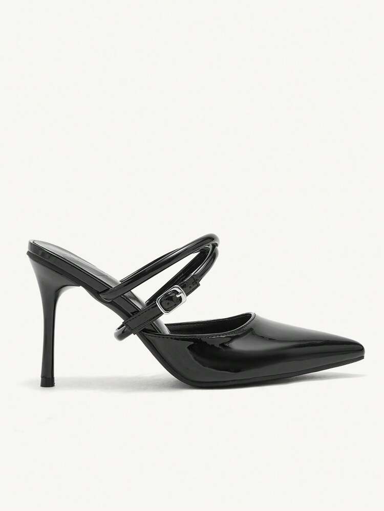 CUCCOO CHICEST Zapatos de vestir con tacón de aguja estilizado y decorados con remaches para mujer, de moda para la vibra navideña y de Año Nuevo en otoño e invierno