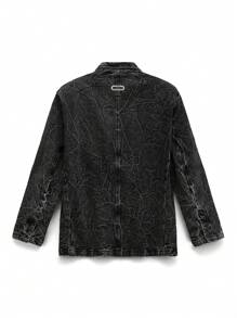 NEON BLANC Chaqueta de calle de doble botonadura de mezclilla para hombres