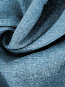 SHEIN Unity Plus Size Front Button Plain Suit Pants, Casual For Daily Wear - Blue - View 4