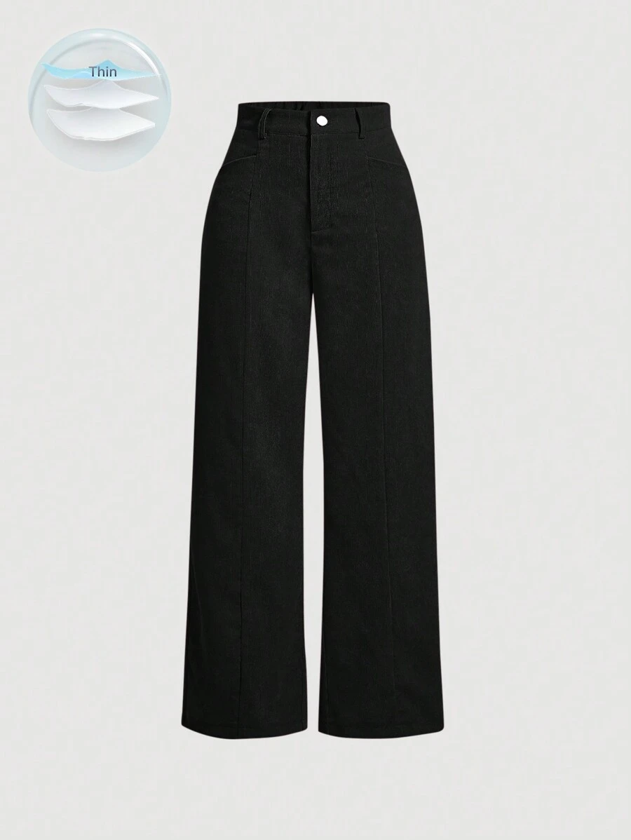 SHEIN MOD Damen einfarbige Kordhose