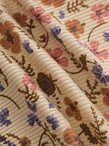 SHEIN Đứa bé gái In hoa Romper Với băng đô , Mùa hè - Màu be - Xem 8