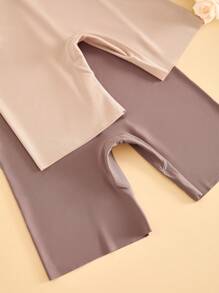 Snug Zone 4 pièces/paquet Culottes simples de couleur unie sans couture, conception simple