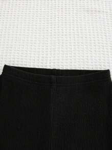 Cozy Pixies 2 Stücke/Set für Baby-Mädchen, doppelseitiger Fleece-Kapuzenpullover mit Buchstaben Muster und Leggings - Verschiedenfarbig - Übersicht 4