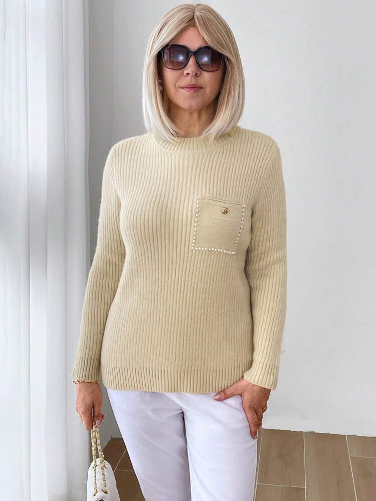 Suéter de base con cuello alto y forro térmico para mujer, suéteres de otoño, suéter esponjoso