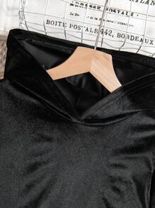 Set da 2 pezzi per ragazze pre-adolescenti, composto da felpa con cappuccio e pantaloni in colore unito, stile casual